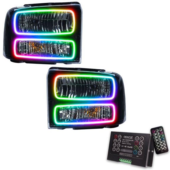 For 2005 Ford Excursion SMD Headlights - Black Oracle