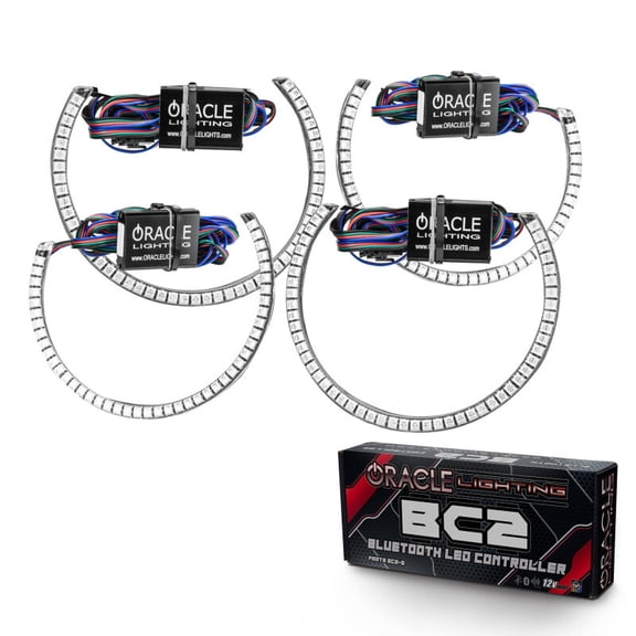 Oracle Dodge Challenger 08-14 LED Waterproof Halo Kit - ColorSHIFT w/ BC1 Controller SEE WARRANTY