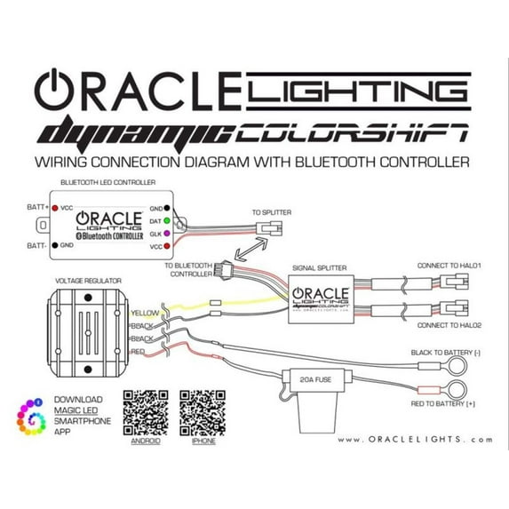 Oracle Lighting 2017-2019 Fits Ford F250 F350 Superduty Dynamic Colorshift Headlight DRL 2522-332
