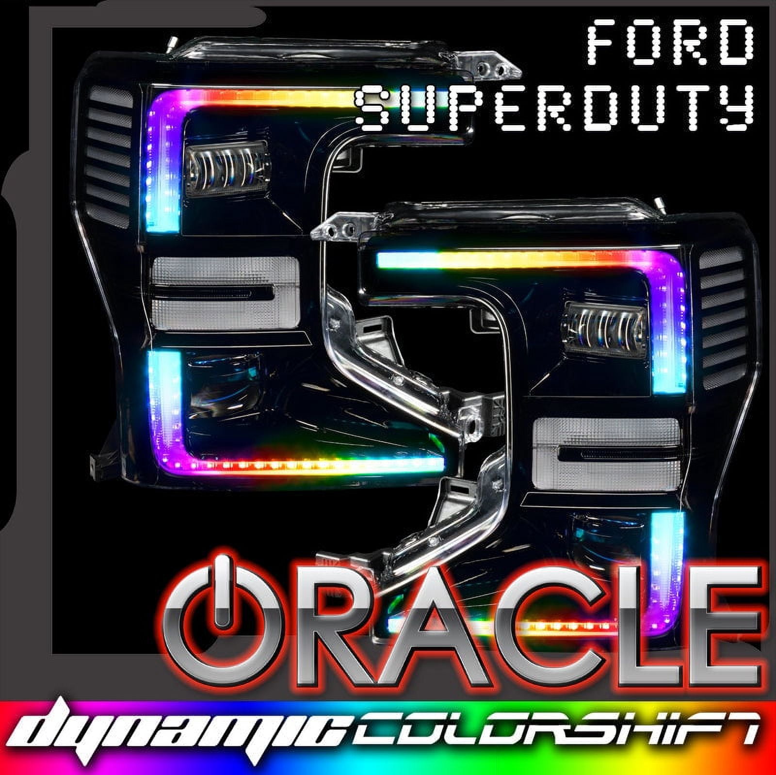Oracle Lighting 2020-2022 Fits Ford F-250 F-350 Super Duty Colorshift Headlight Drl Upgrade Kit With Switchback Turn Signals 1449-332