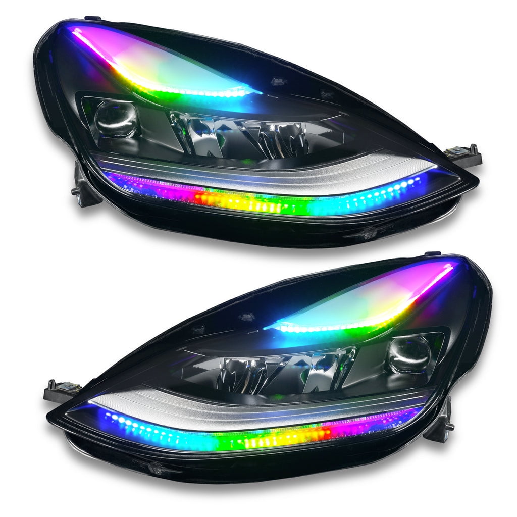 Oracle Lighting 2021-2024 Fits Tesla Model 3 Dynamic Colorshift Headlight DRL Upgrade Kit 1473-332