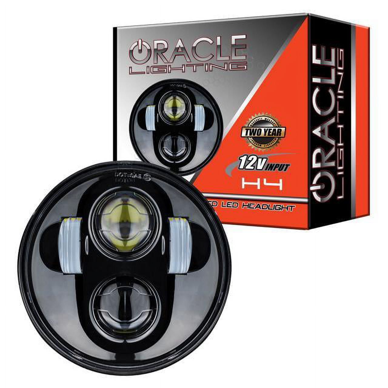 5.75" 40W Replacement LED Headlight - Black Oracle 6914-504
