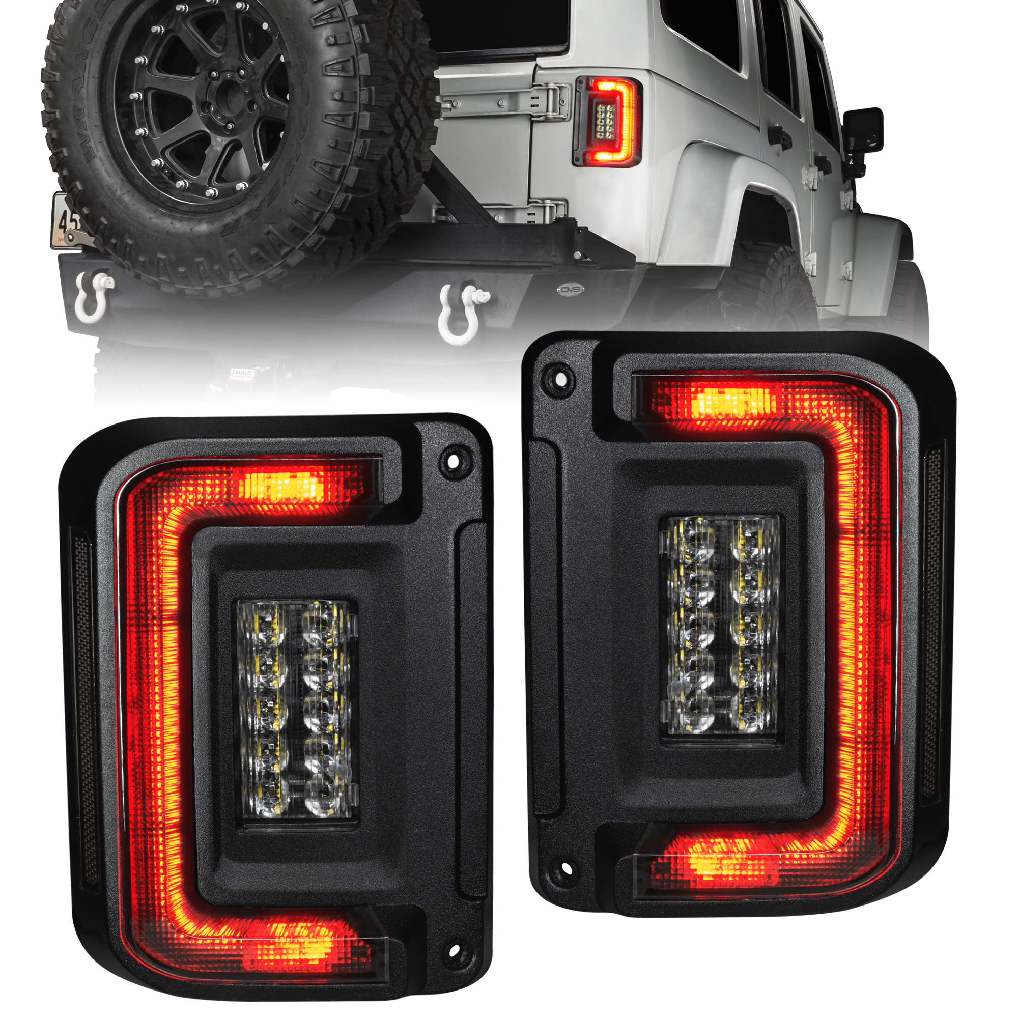 Oracle Lighting Fits Jeep Wrangler JK Black Series Flush Mount LED Tail