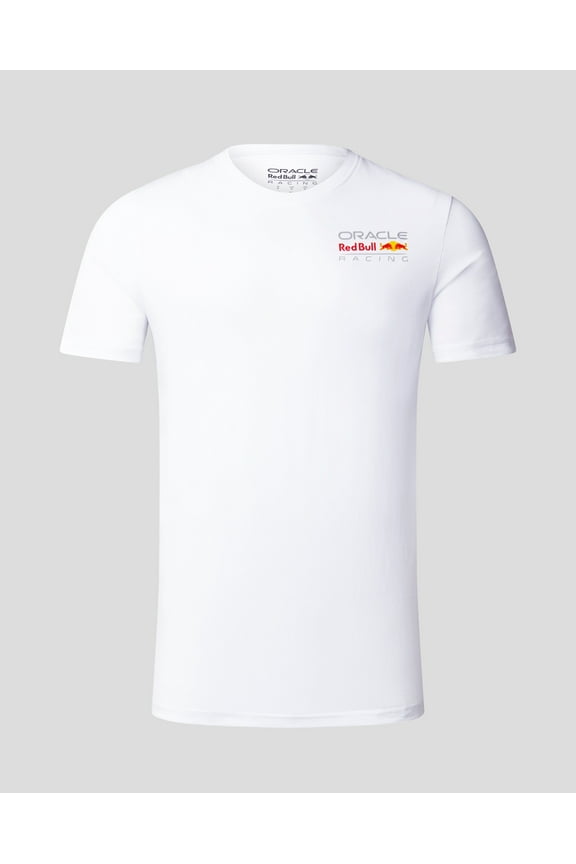 Oracle Red Bull Racing F1 Unisex Core White/Night Sky Blue T-Shirt Full Colour Logo