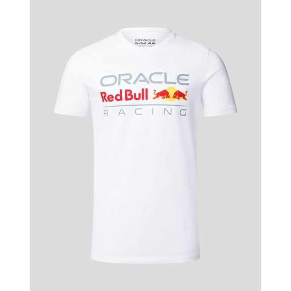 Oracle Red Bull Racing F1 Unisex Large Front White T-Shirt