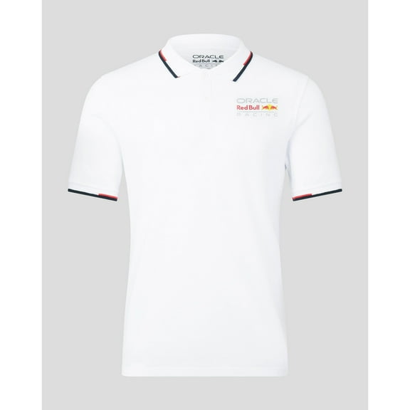 Oracle Red Bull Racing Unisex Core Night Sky Blue/White Polo Full Colour Logo
