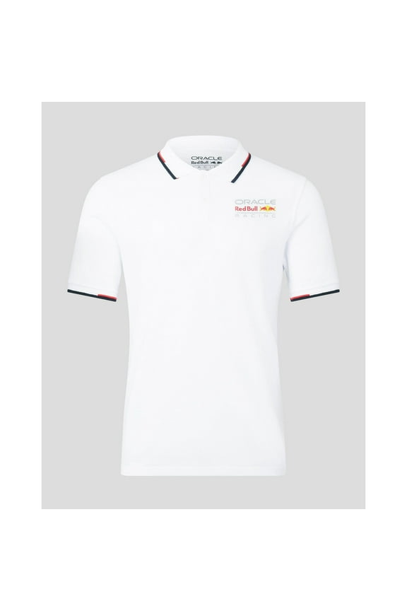 Oracle Red Bull Racing Unisex Core Night Sky Blue/White Polo Full Colour Logo