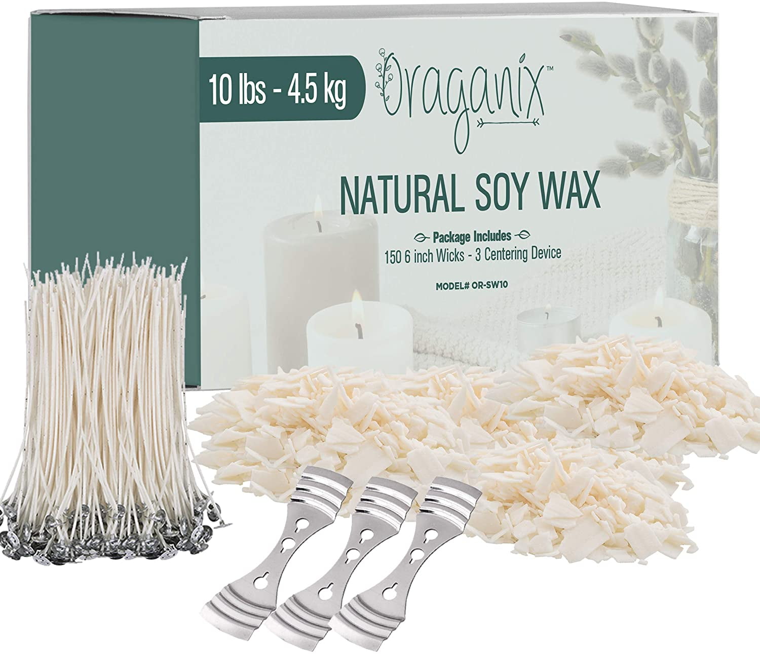American Soy Organics Millennium Wax - 10 lb Bag of Natural Soy Wax for Candle Making