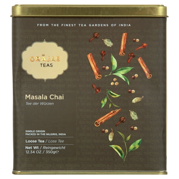 Orajas Masala Chai Loose Leaf Tea | Anti Oxidant | Cinnamon, cardamom, cloves, Dry Ginger, Black Pepper (11.34 oz)