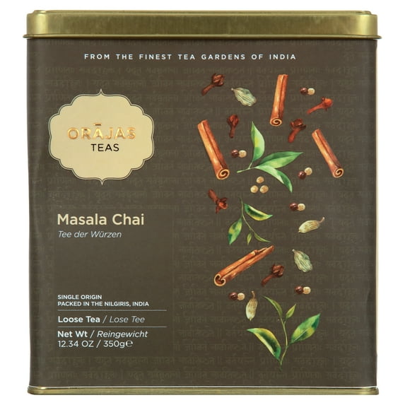 Orajas Masala Chai Loose Leaf Tea | Anti Oxidant | Cinnamon, cardamom, cloves, Dry Ginger, Black Pepper (11.34 oz)