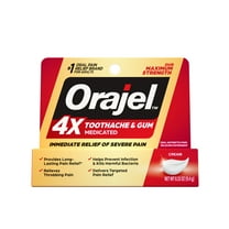 Orajel 4X for Toothache & Gum Pain: Severe Cream Tube 0.33oz- From #1 Oral Pain Relief Brand