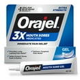 thumbnail image 1 of Orajel 3X Medicated for All Mouth Sores Gel with Benzocaine, Oral Pain Reliever, 0.42 oz, 1 of 12