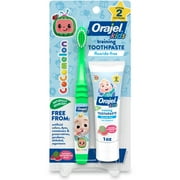 Orajel Kids CoComelon Toothbrush & Training Toothpaste Fluoride-Free Watermelon Flavor, 1 oz
