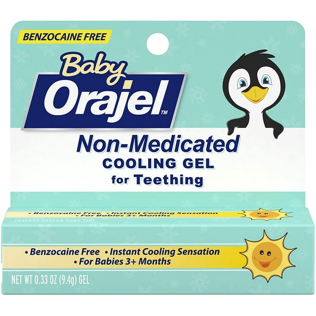 Orajel Baby Infant NonMedicated Cooling Teething Gel, Daytime, 0.33 oz