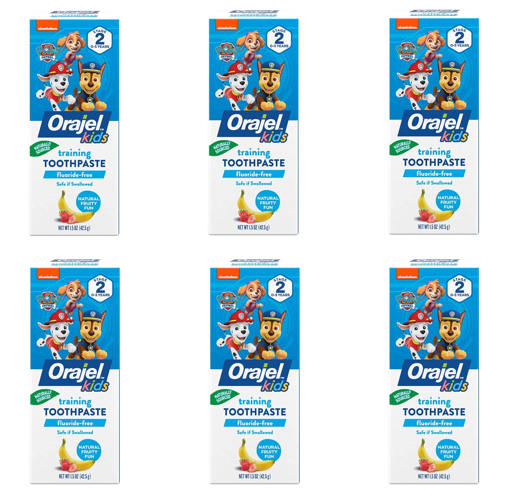 Orajel Toddler Training Toothpaste Natural Fruity Fun Flavor 1.50 Oz