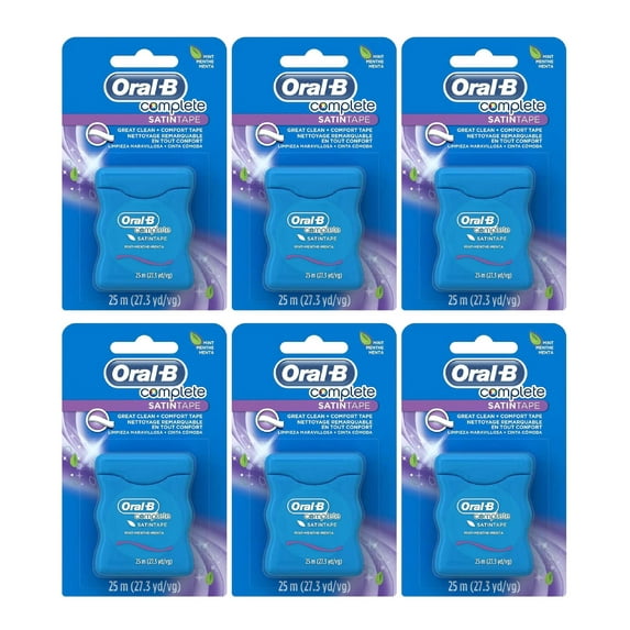 Oral-B 27 Yards Tape Satin Mint (6 Pack)