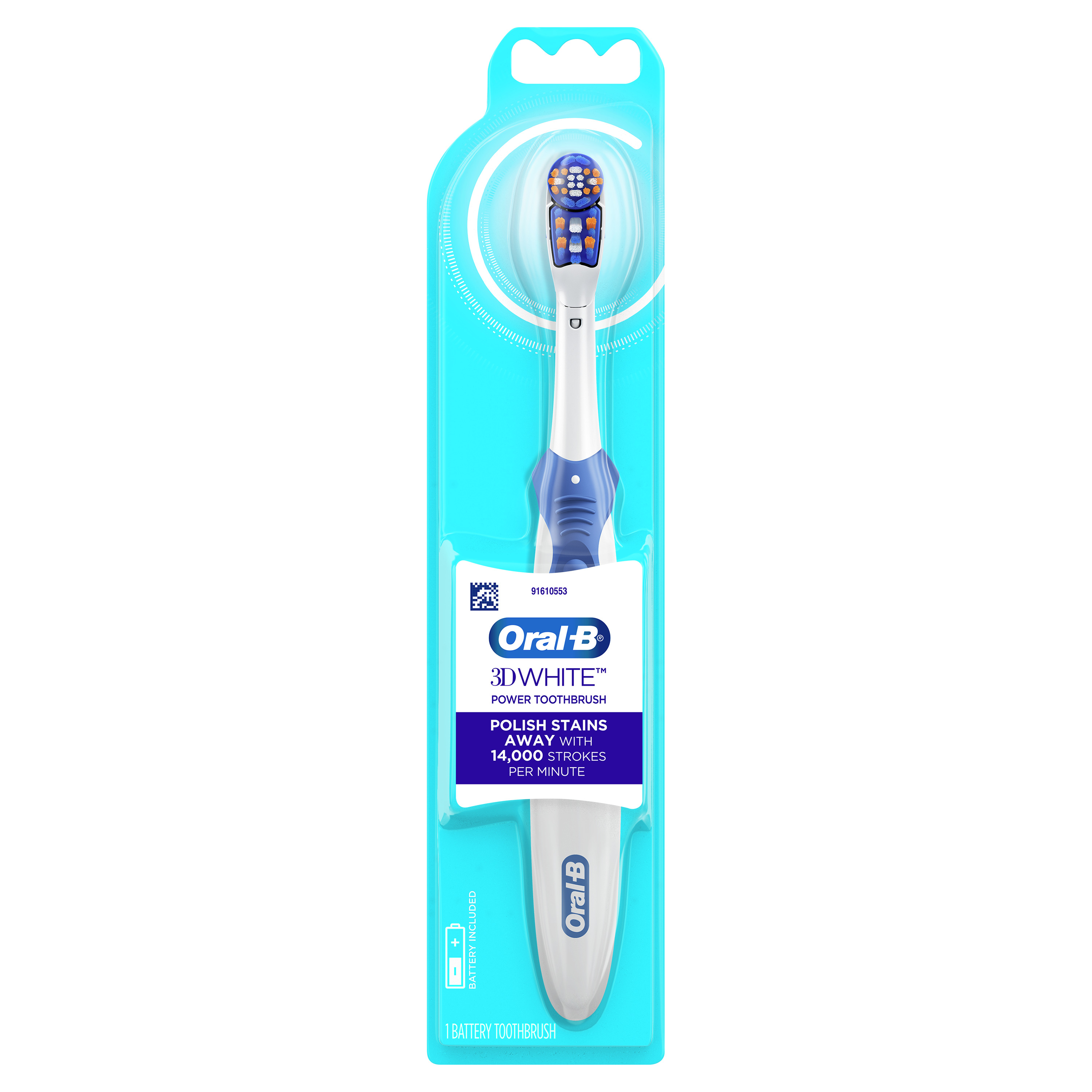 Oral-B 3D White Battery Toothbrush, 1 Count, Colors May Vary, for Adults and Children 3+ - image 1 of 9