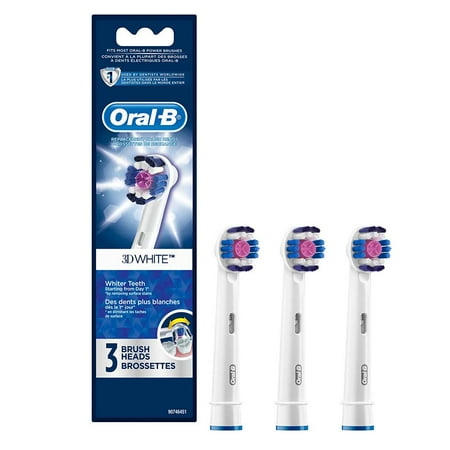 Oral-B 3D White Electric Toothbrush Replacement Brush Heads Refill, 3 Count