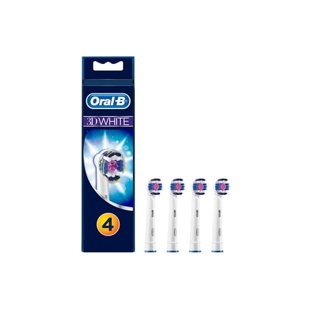 Oral-B 3D White Electric Toothbrush Replacement Brush Heads Refill, 4 Count