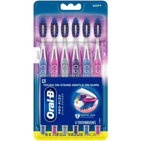 Oral-B 3D White Pro-Flex Toothbrushes, Soft, 6 Count