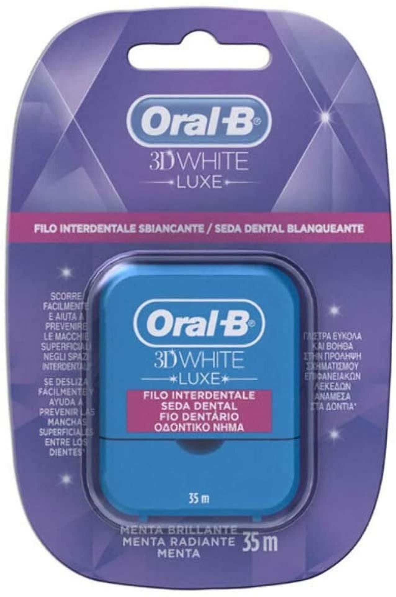 Oral-B 3DWhite Luxe - Dental Floss, Radiant Mint, 35Metres