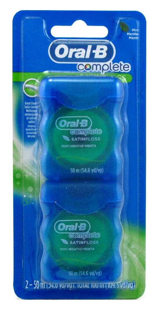 Oral-B 54 Yards Floss Satin Mint Twin Pack (6 Pack)