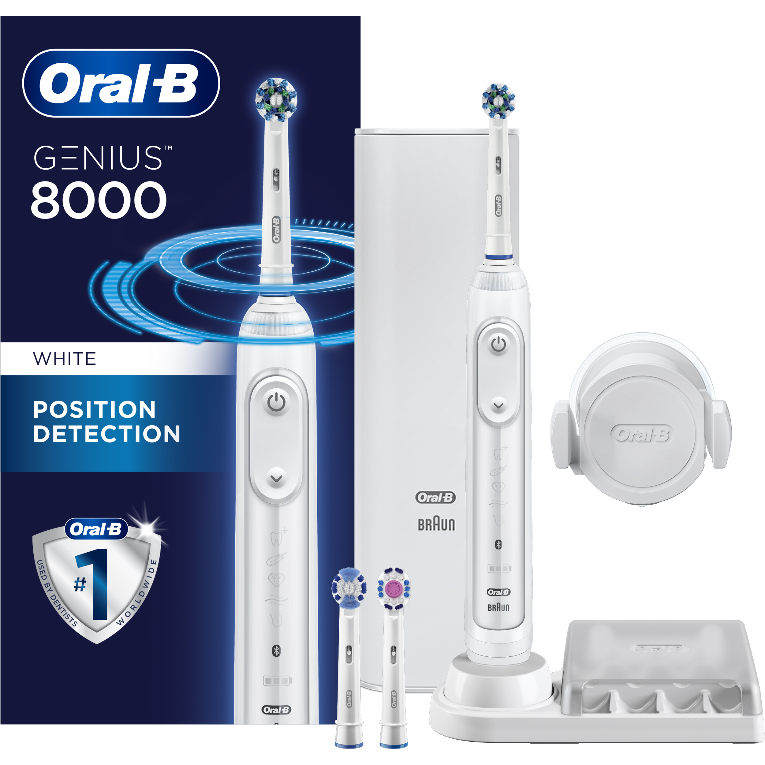 Oral-B 8000 Electronic Toothbrush, White, Powered by Braun - image 1 of 14
