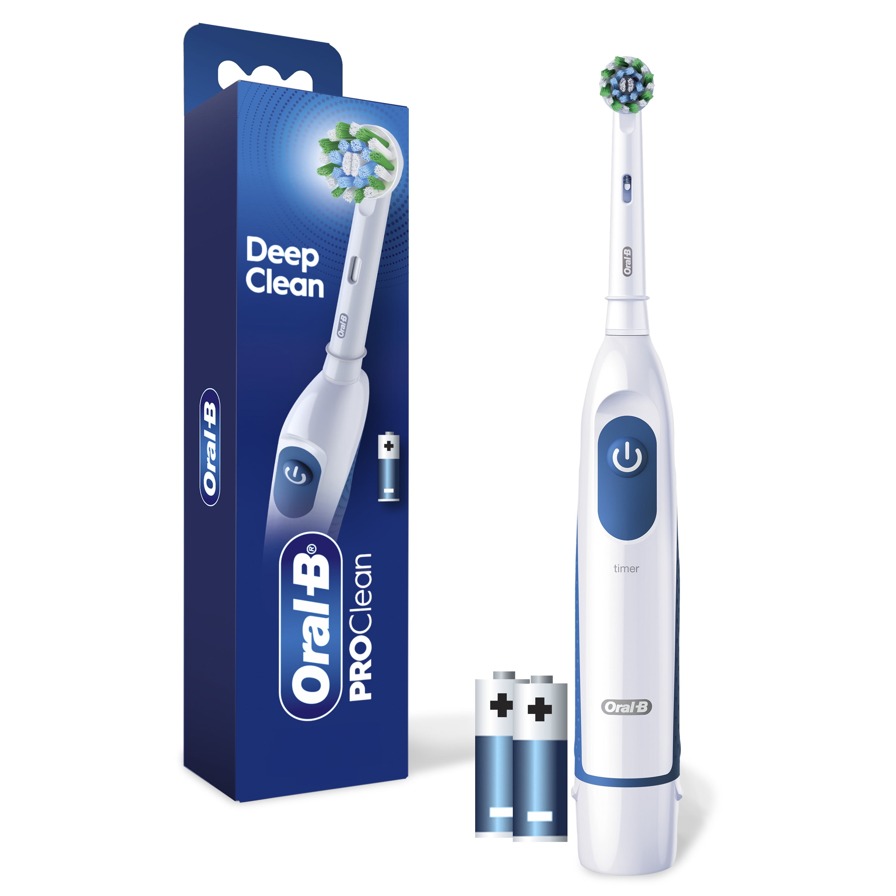 Oral B Pro 100 Precision Clean Oral-B Pro 100 Precision Clean, Battery Power Toothbrush, White