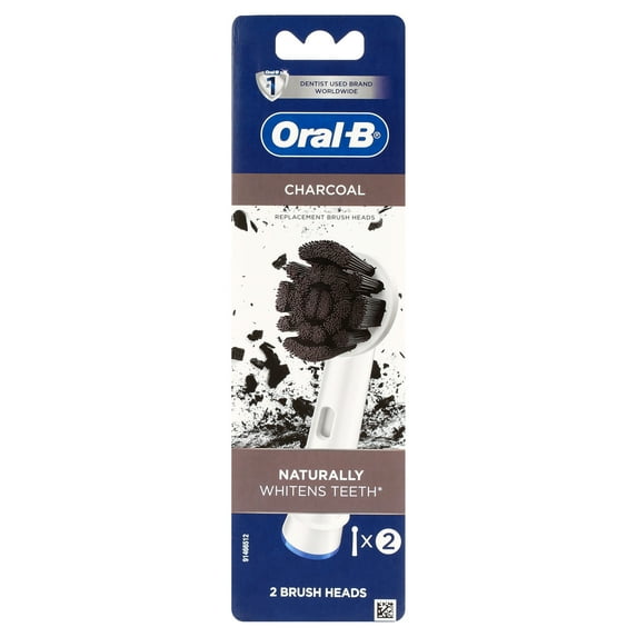 Oral-B Charcoal Electric Toothbrush Replacement Head, White, 2 Ct