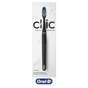 Oral-B Toothbrush, Clic Manual Toothbrush with Magnetic Holder, Medium Bristles, Matte Black, 1 Count
