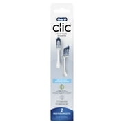 Oral-B Clic Toothbrush Ultimate Clean Replacement Brush Heads, White, 2 CT for Plaque Removal