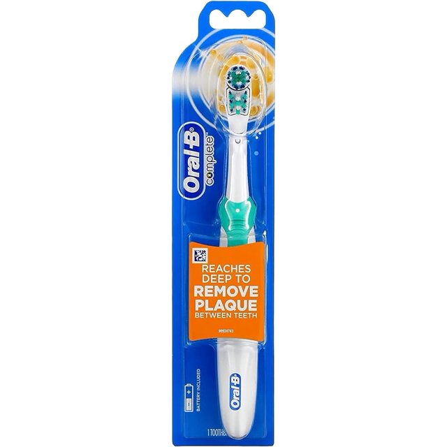 OralB Complete Deep Clean Battery Powered Electric Toothbrush, 1ct, (Color May Vary)