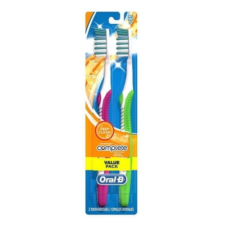 Oral B Complete Deep Clean Manual Toothbrush Soft Bristle 2 Ea