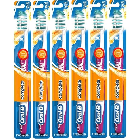 Oral-B Complete Deep Clean Soft Bristles Toothbrush 1 Count (Pack of 6)