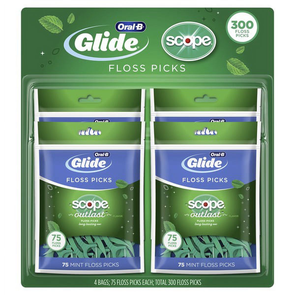 OralB Complete Glide Floss Picks, Scope Outlast (300 count)