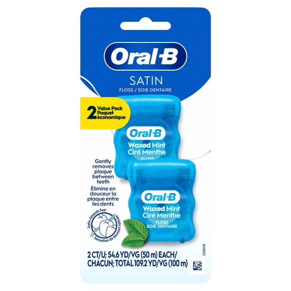 OralB Floss, Complete Satin Mint Dental Floss, 2 Pack
