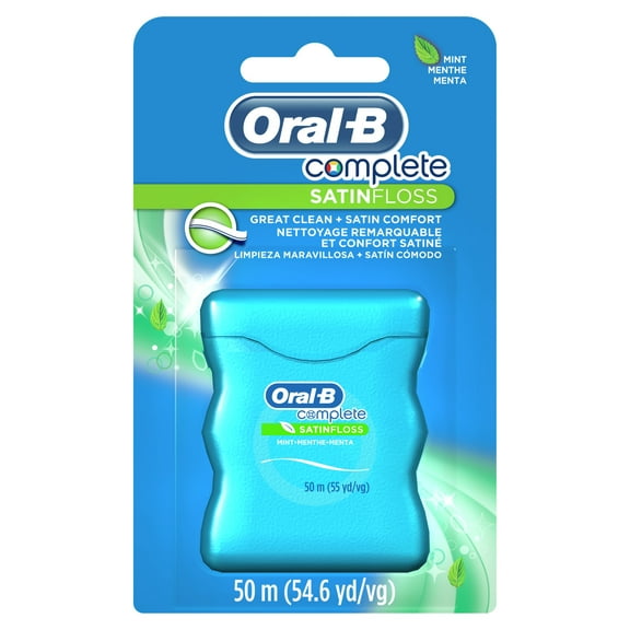 Oral-B Complete SatinFloss Dental Floss, Mint, 50 m