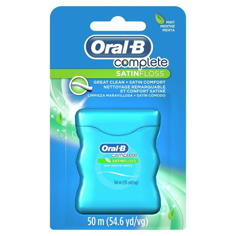 Oral-B Complete SatinFloss Dental Floss, Mint, 50 m, Comfort Grip 