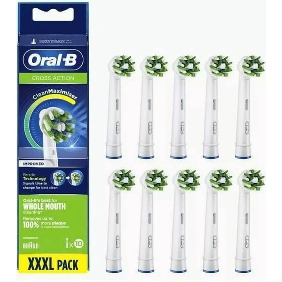 Oral-B Cross Action Electric Toothbrush Head Replacement 10 Pack
