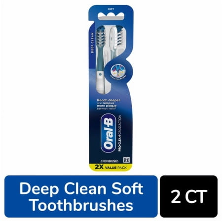 Oral-B CrossAction All In One Deep Plaque Removal Soft Manual Toothbrush - 2 ct