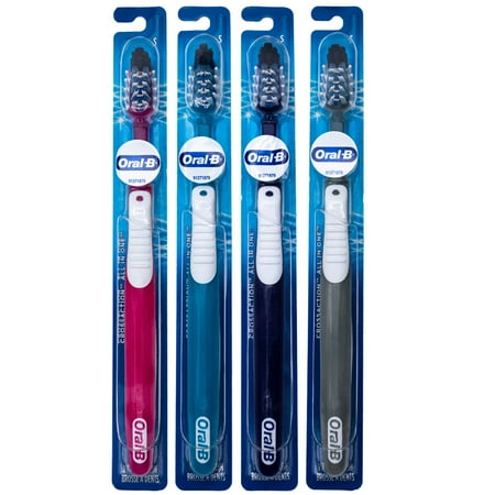 Oral-B CrossAction All In One Manual Toothbrush, Soft, 4 count