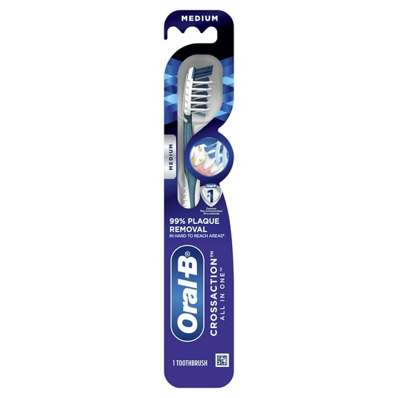 Oral-B CrossAction All In One Manual Toothbrush, Medium, 1 count