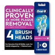 Oral-B Toothbrush Heads, CrossActionX X-Filament Replacement Brush Heads, 4 Count