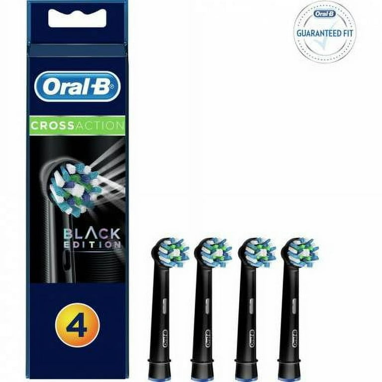 Oral-B Black CrossAction Replacement Toothbrush Heads Pack of 4