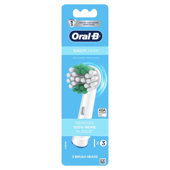 Oral-B Toothbrush Heads, Daily Clean Replacement Toothbrush Heads, 3 Count