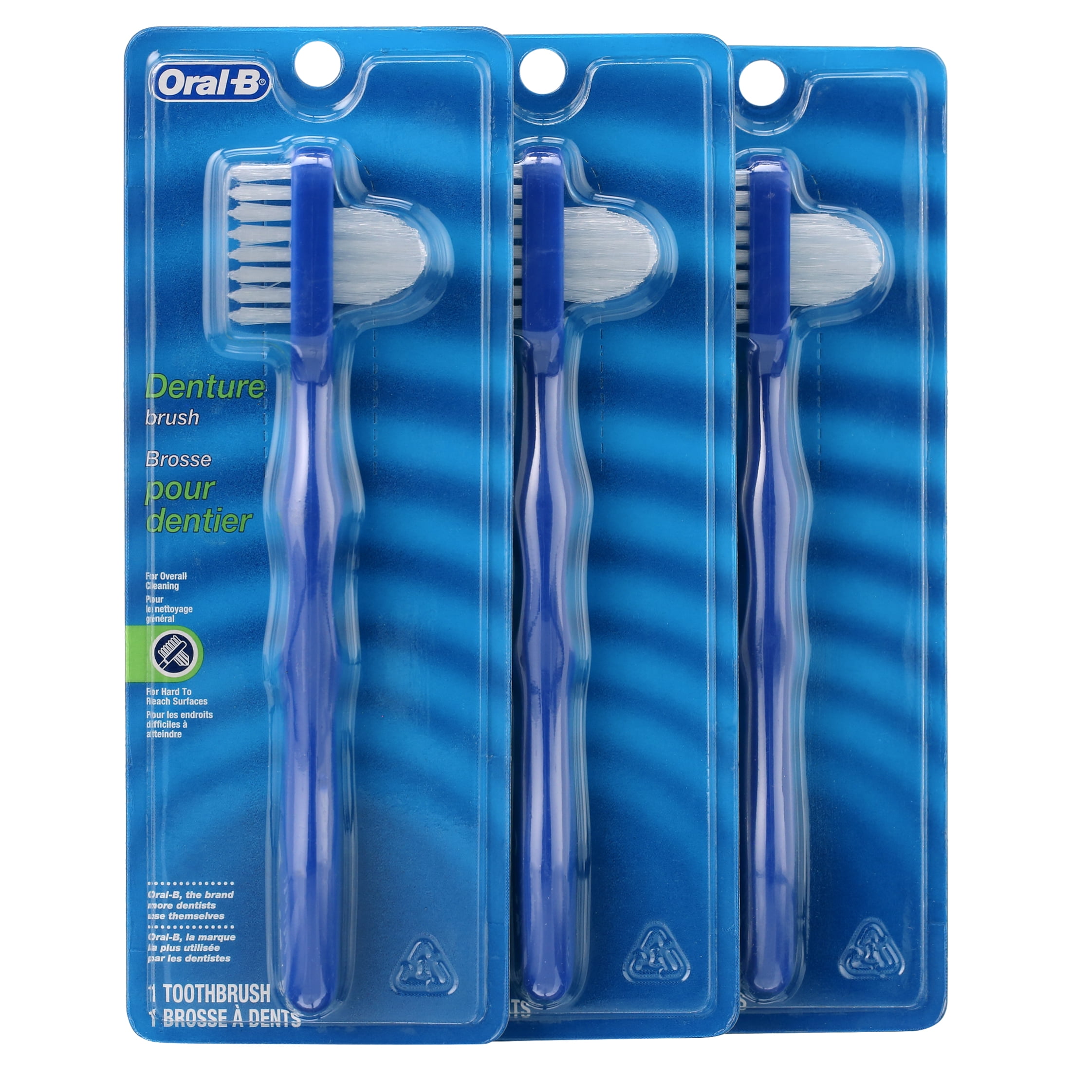 Oral-B Pack of 3 Dual Head Dental Toothbrushes for Denture