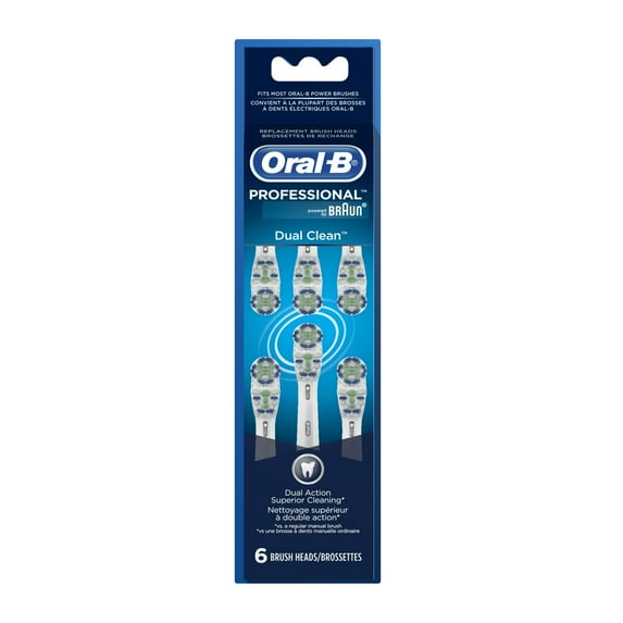 Oral-B Dual Clean Replacement Electric Toothbrush Head 6 Count
