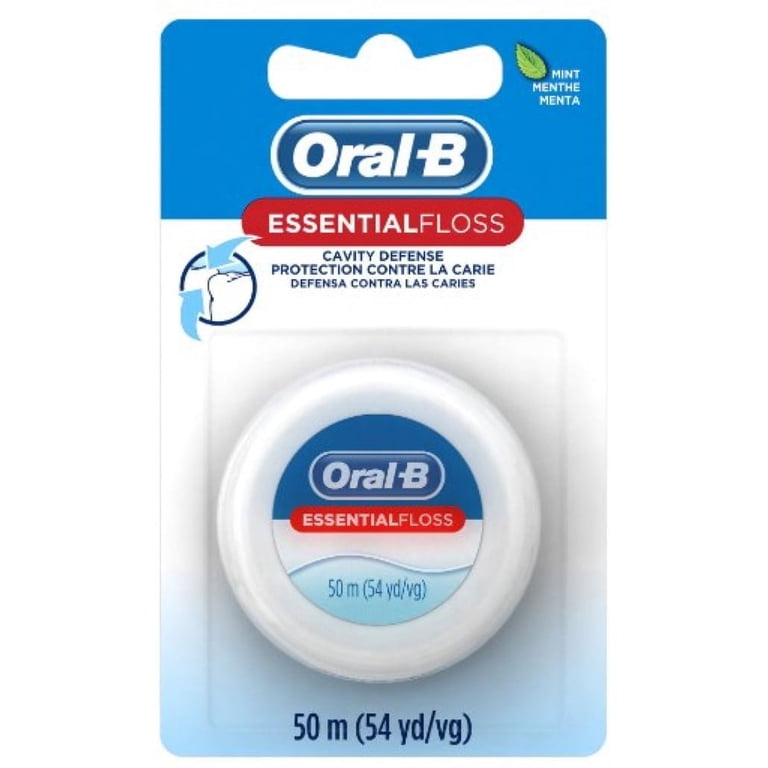 Oral−B D6015255XP Oral-B EssentialFloss Waxed 54 Yards Pack of 4, Helps Remove