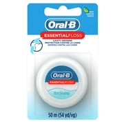 Oral-B Essential Floss Mint Waxed Dental Floss, Cavity Defense, 50 m