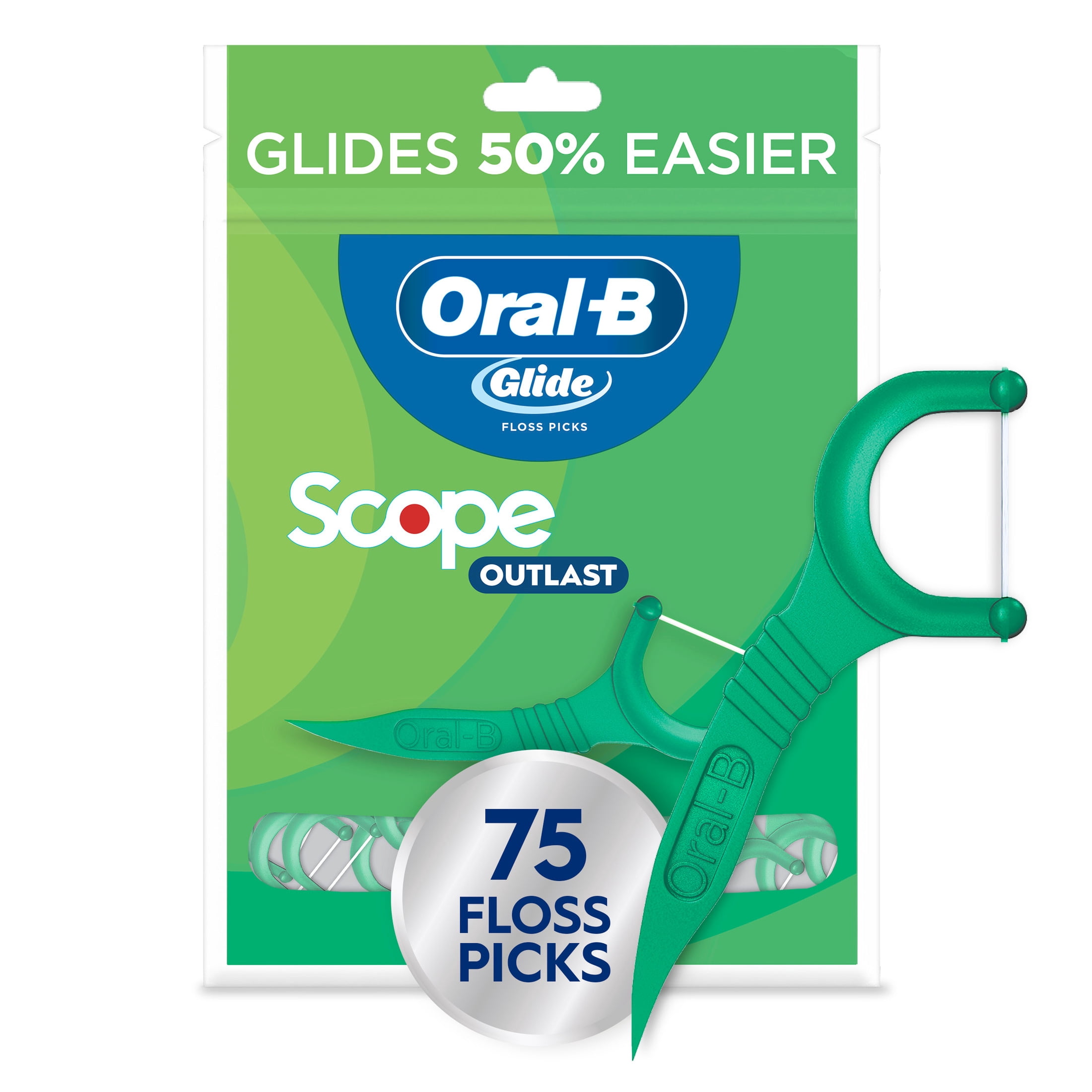 Oral-B Glide Dental Floss Picks with Scope Outlast Flavor, Shred ...